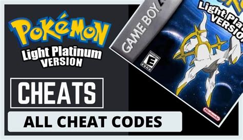 cheats for pokemon light platinum|The Best Pokémon Light Platinum Cheats .